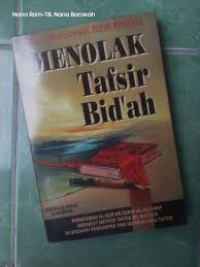 Image of Menolak Tafsir Bid'ah